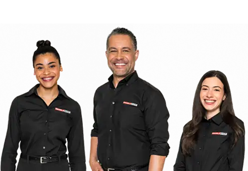 Three Mobilists laughing